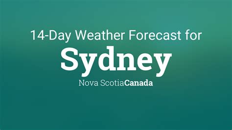Sydney, Nova Scotia, Canada 14 day weather forecast.